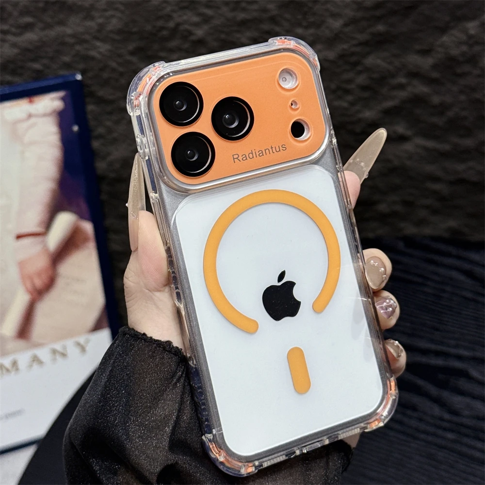 Clear Shockproof Bumper Case - For Magsafe Clear Bumper Lens Protector