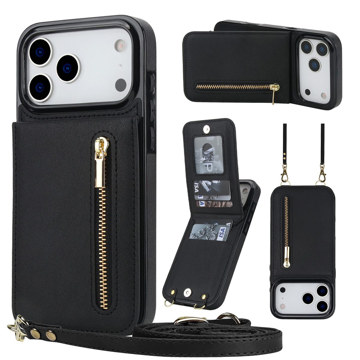 Crossbody Zipper Wallet Card H - Matte Hard Pc Back Case recension och pris