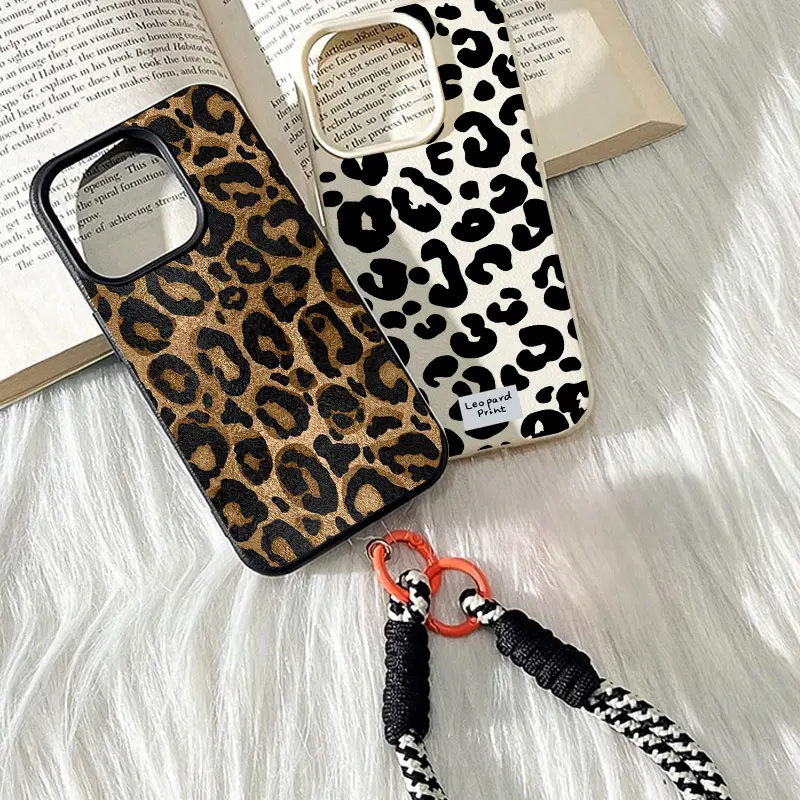 Vintage Leopard Pattern Case F - Crossbody Lanyard Neck Strap Case recension och pris