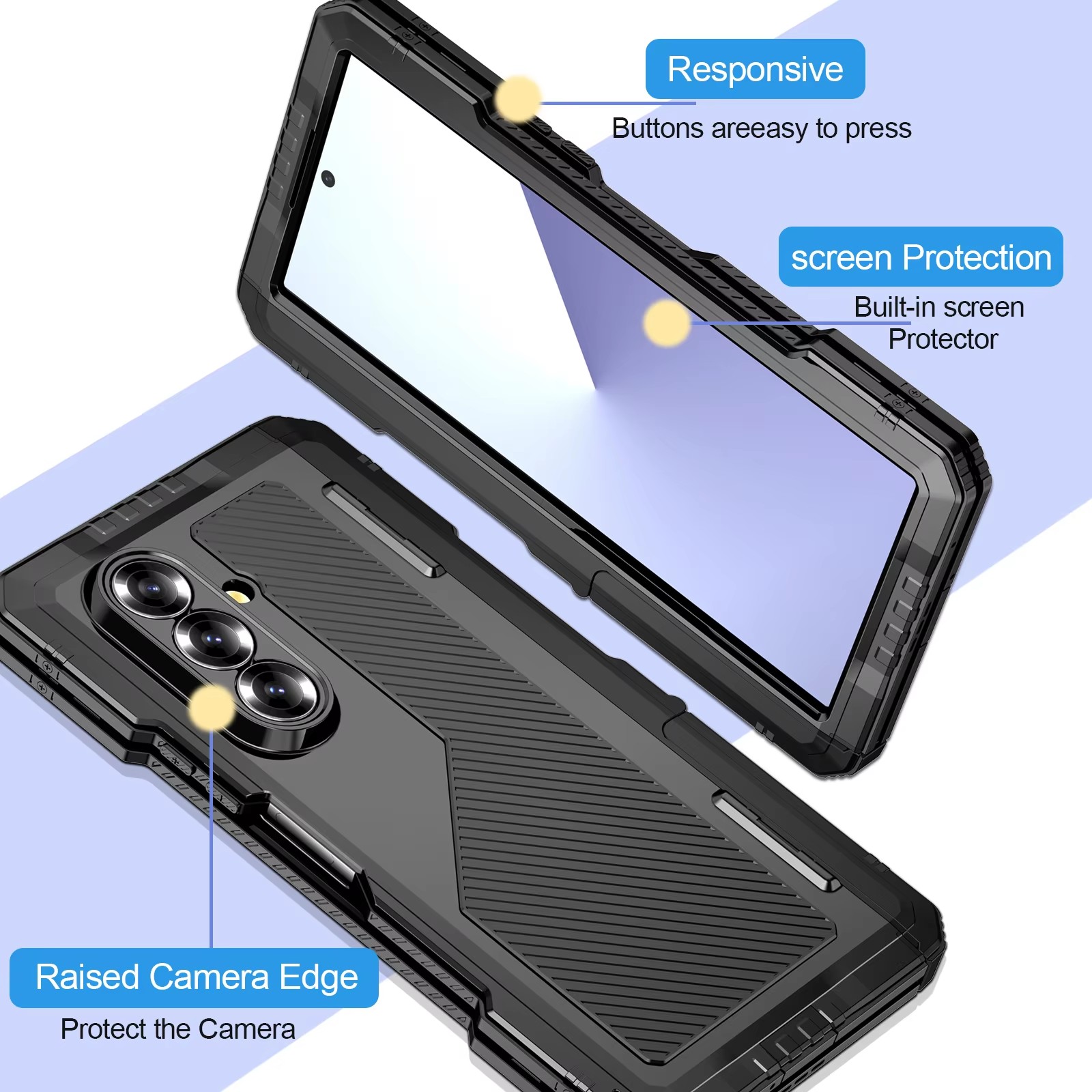 For Saumsung Z Fold 7 6 5 4 Mi - Heat Dissipation Mesh Breathable Case recension och pris