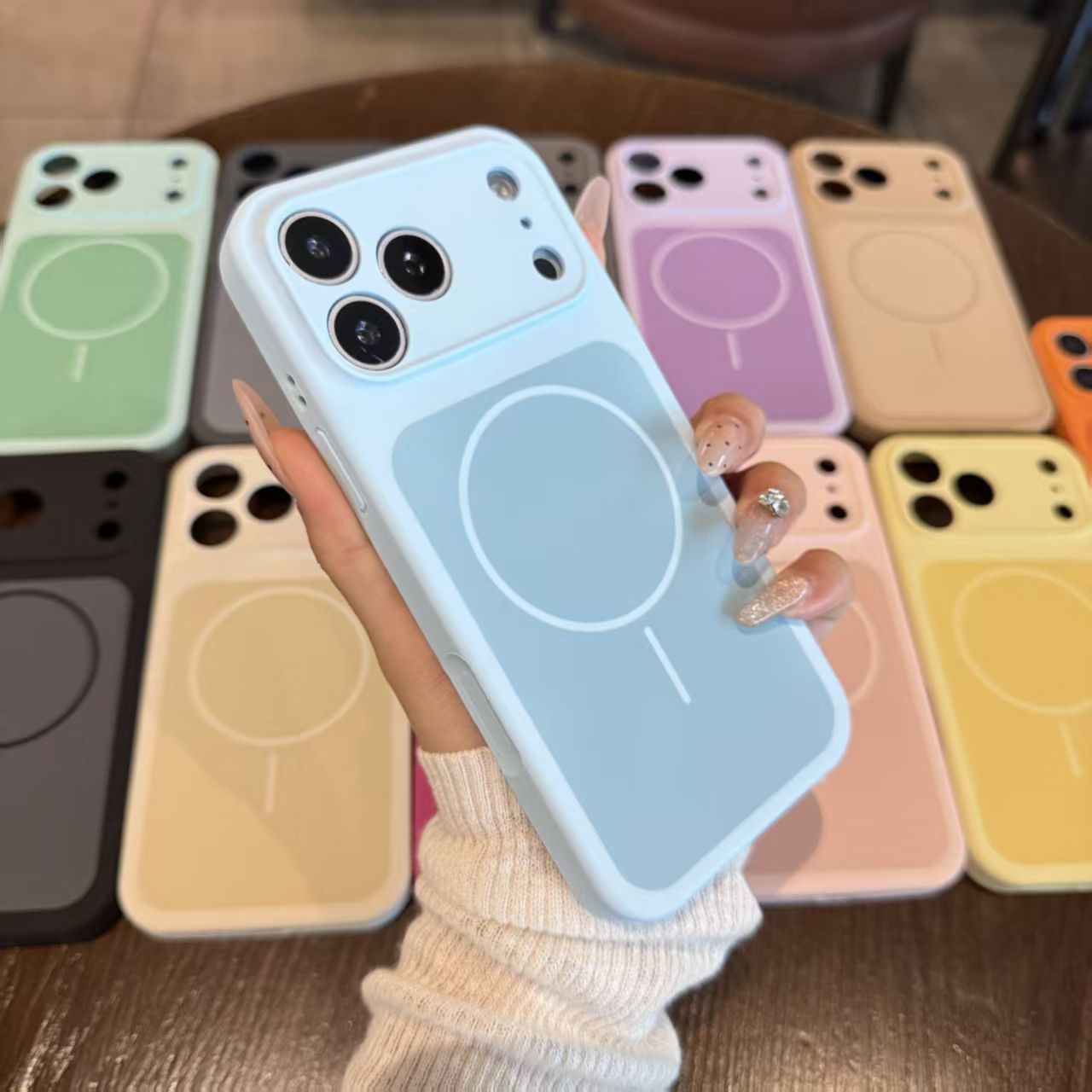 Liquid silicone dual-color  le - Liquid Silicone Magnetic Phone Case recension och pris
