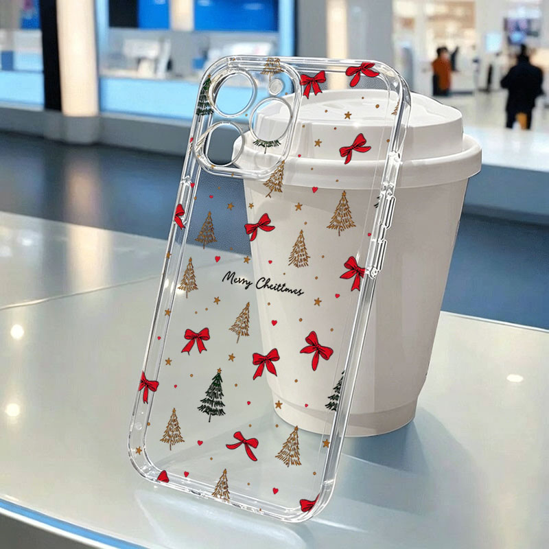 Red Bow Christmas Clear Shockp - Clear Shockproof Bumper Case recension och pris